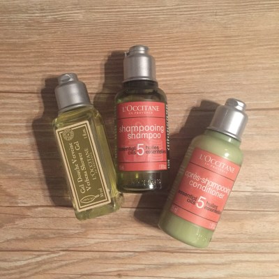 Miniatures douche, shampoing et après shampoing