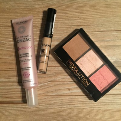 BB crème Jonzac, antiennes NYX, Trio Makeup Revolution