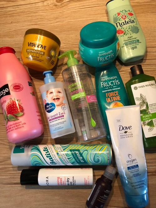 produits terminés gels douche / shampoings