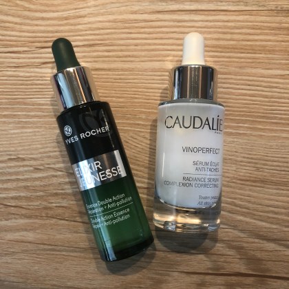 Sérums Yves Rocher Elixir Jeunesse et Caudalie Vinoperfect